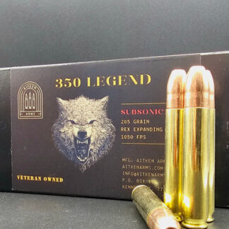 350 Legend 205 grain Subsonic Maker REX Expanding 20rds